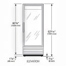 True GDM-12F-HC~TSL01 24 7/8" One Section Display Freezer w/ Swing Door - Bottom Mount Compressor, White, 115v thumbnail 2