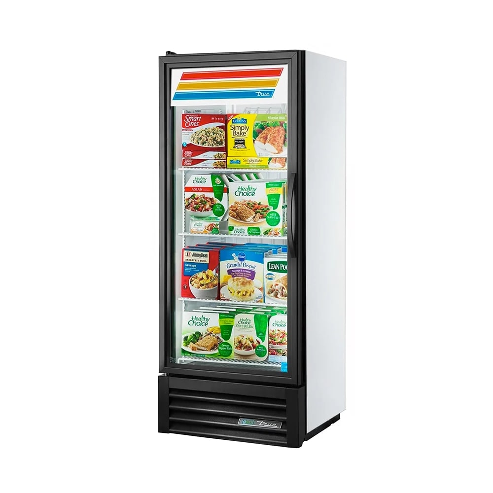 True GDM-12F-HC~TSL01 24 7/8" One Section Display Freezer w/ Left Hinged Swing Door - Bottom Mount Compressor, White, 115v