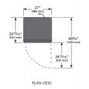 True GDM-19T-HC~TSL01 27" GDM Series One Section Glass Door Merchandiser - (1) Right Hinge Door, Black, 115v thumbnail 3