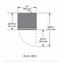 True GDM-19T-F-HC~TSL01 27" One Section Display Freezer w/ Swing Door - Bottom Mount Compressor, Black, 115v thumbnail 2