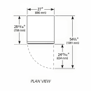 True GDM-23-HC~TSL01 27" GDM Series One Section Glass Door Merchandiser - (1) Right Hinge Door, White, 115v thumbnail 2