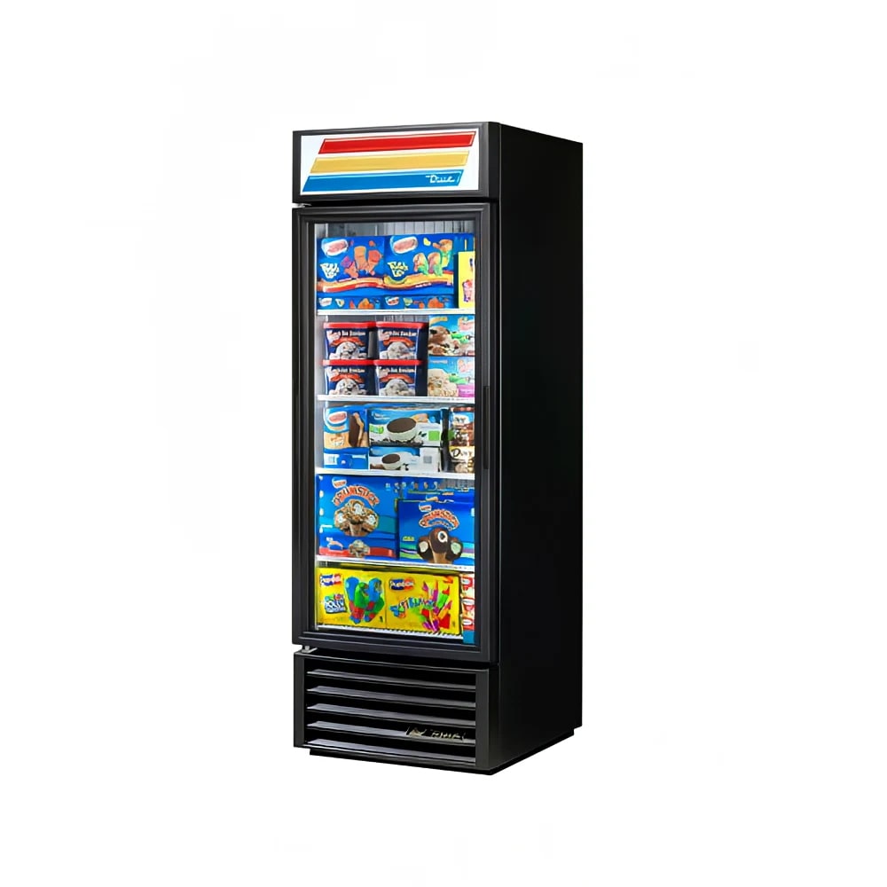 True GDM-23F-HC~TSL01 27" One Section Display Freezer w/ Left Hinged Swing Door - Bottom Mount Compressor, Black, 115v