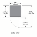 True GDM-23F-HC~TSL01 27" One Section Display Freezer w/ Left Hinged Swing Door - Bottom Mount Compressor, Black, 115v thumbnail 3
