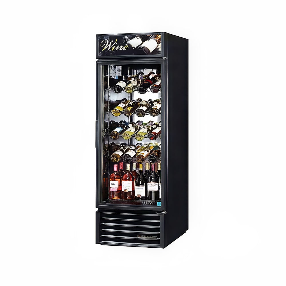 True GDM-23W-HC~TSL01 27" One Section Wine Cooler w/ (1) Zone - 106 Bottle Capacity, Black, 115v