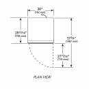 True GDM-26-HC~TSL01 30" GDM Series One Section Glass Door Merchandiser - (1) Right Hinge Door, White, 115v thumbnail 2