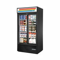 True GDM-33-HC-LD 39 1/2" GDM Series Two Section Glass Door Merchandiser - (2) Sliding Doors, White & Black, 115v thumbnail 16