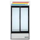 True GDM-33-HC-LD 39 1/2" GDM Series Two Section Glass Door Merchandiser - (2) Sliding Doors, White & Black, 115v thumbnail 2