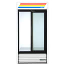 True GDM-33-HC-LD 39 1/2" GDM Series Two Section Glass Door Merchandiser - (2) Sliding Doors, White & Black, 115v thumbnail 6