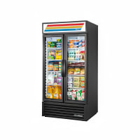 True GDM-33-HC-LD 39 1/2" GDM Series Two Section Glass Door Merchandiser - (2) Sliding Doors, Black, 115v thumbnail 15