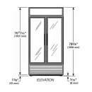 True GDM-35-HC~TSL01 39 1/2" GDM Series Two Section Glass Door Merchandiser - (2) Left/Right Hinge Doors, White, 115V thumbnail 2