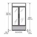 True GDM-35-HC~TSL01 39 1/2" GDM Series Two Section Glass Door Merchandiser - (2) Left/Right Hinge Doors, Black, 115V thumbnail 2