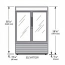 True GDM-35SL-RF-HC-LD 39 3/4" Two Section Glass Door Merchandiser - (2) Left/Right Hinge Doors, White & Black, 115v thumbnail 2