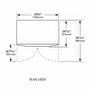 True GDM-35SL-RF-HC-LD 39 3/4" Two Section Glass Door Merchandiser - (2) Left/Right Hinge Doors, White & Black, 115v thumbnail 3