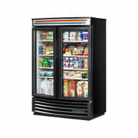 True GDM-35SL-RF-HC-LD 39 3/4" Two Section Glass Door Merchandiser - (2) Left/Right Hinge Doors, White & Black, 115v thumbnail 4