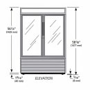 True GDM-35SL-RF-HC-LD 39 3/4" GDM Series Two Section Glass Door Merchandiser - (2) Left/Right Hinge Doors, Black, 115V thumbnail 2