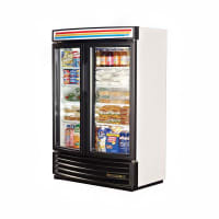 True GDM-35SL-RF-HC-LD 39 3/4" GDM Series Two Section Glass Door Merchandiser - (2) Left/Right Hinge Doors, Black, 115V thumbnail 4