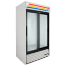 True GDM-37-HC-LD 43 1/2" GDM Series Two Section Glass Door Merchandiser - (2) Sliding Doors, White & Black, 115v thumbnail 3