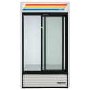 True GDM-37-HC-LD 43 1/2" GDM Series Two Section Glass Door Merchandiser - (2) Sliding Doors, White & Black, 115v thumbnail 6