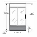 True GDM-37-HC-LD 43 1/2" GDM Series Two Section Glass Door Merchandiser - (2) Sliding Doors, Black, 115v thumbnail 2