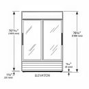 True GDM-41-HC-LD 47 1/8" GDM Series Two Section Glass Door Merchandiser - (2) Sliding Doors, White & Black, 115v thumbnail 2