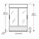 True GDM-41SL-HC-LD 47 1/8" GDM Series Two Section Glass Door Merchandiser - (2) Sliding Doors, White & Black, 115v thumbnail 2