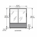 True GDM-41SL-54-HC-LD 47 1/8" GDM Series Two Section Glass Door Merchandiser - (2) Sliding Doors, Black, 115v thumbnail 2