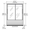 True GDM-41SL-60-HC-LD 47 1/8" GDM Series Two Section Glass Door Merchandiser - (2) Sliding Doors, White & Black, 115v thumbnail 2