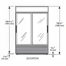 True GDM-41SL-HC-LD 47 1/8" GDM Series Two Section Glass Door Merchandiser - (2) Sliding Doors, Black, 115v thumbnail 2