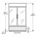 True GDM-43-HC~TSL01 47 1/8" GDM Series Two Section Glass Door Merchandiser - (2) Left/Right Hinge Doors, White, 115v thumbnail 2