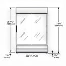True GDM-45-HC-LD 51 1/8" GDM Series Two Section Glass Door Merchandiser - (2) Sliding Doors, White & Black, 115v thumbnail 2