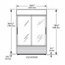 True GDM-47RL-HC-LD 54 1/8" GDM Series Two Section Pass Thru Glass Door Merchandiser - (2) Sliding Doors, White, 115v thumbnail 2
