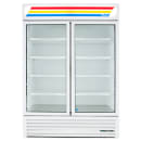 True GDM-49-HC~TSL01 54 1/8" GDM Series Two Section Glass Door Merchandiser - (2) Left/Right Hinge Doors, 115v, White thumbnail 2