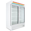 True GDM-49-HC~TSL01 54 1/8" GDM Series Two Section Glass Door Merchandiser - (2) Left/Right Hinge Doors, 115v, White thumbnail 3