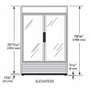 True GDM-49FC-HC~TSL01 2 Section Floral Cooler w/ Swinging Door - Black, 115v thumbnail 2