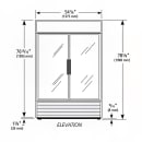 True GDM-49RL-HC~TSL01 54 1/8" GDM Series Two Section Glass Door Merchandiser - (2) Left/Right Hinge Doors, White, 115v thumbnail 2