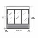 True GDM-69-HC-LD 78 1/8" GDM Series Three Section Glass Door Merchandiser - (3) Sliding Doors, White & Black, 115v thumbnail 2