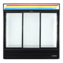 True GDM-69-HC-LD 78 1/8" GDM Series Three Section Glass Door Merchandiser - (3) Sliding Doors, Black, 115v thumbnail 2