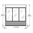 True GDM-69FC-HC-LD 3 Section Floral Cooler w/ Sliding Door - White, 115v thumbnail 2