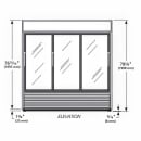 True GDM-69FC-HC-LD 3 Section Floral Cooler w/ Sliding Door - Black, 115v thumbnail 2