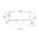 True GDM-72-HC~TSL01 78 1/8" GDM Series Three Section Glass Door Merchandiser - (3) Left/Right Hinge Doors, White, 115v thumbnail 3