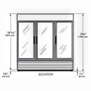 True GDM-72F-HC~TSL01 78" Three Section Display Freezer w/ Swing Doors - Bottom Mount Compressor, White, 115v thumbnail 2