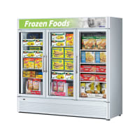 True GDM-72F-HC~TSL01 78" Three Section Display Freezer w/ Swing Doors - Bottom Mount Compressor, White, 115v thumbnail 4