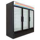 True GDM-72F-HC~TSL01 78" Three Section Display Freezer w/ Swing Doors - Bottom Mount Compressor, Black, 115v thumbnail 3