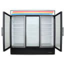 True GDM-72F-HC~TSL01 78" Three Section Display Freezer w/ Swing Doors - Bottom Mount Compressor, Black, 115v thumbnail 6