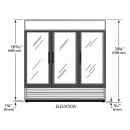 True GDM-72FC-HC~TSL01 3 Section Floral Cooler w/ Swinging Door - White, 115v thumbnail 2