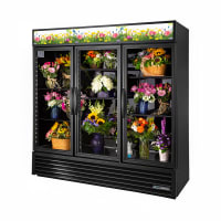 True GDM-72FC-HC~TSL01 3 Section Floral Cooler w/ Swinging Door - White, 115v thumbnail 4