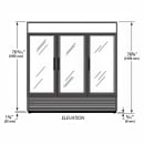 True GDM-72FC-HC~TSL01 3 Section Floral Cooler w/ Swinging Door - Black, 115v thumbnail 2