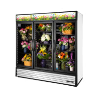 True GDM-72FC-HC~TSL01 3 Section Floral Cooler w/ Swinging Door - Black, 115v thumbnail 4