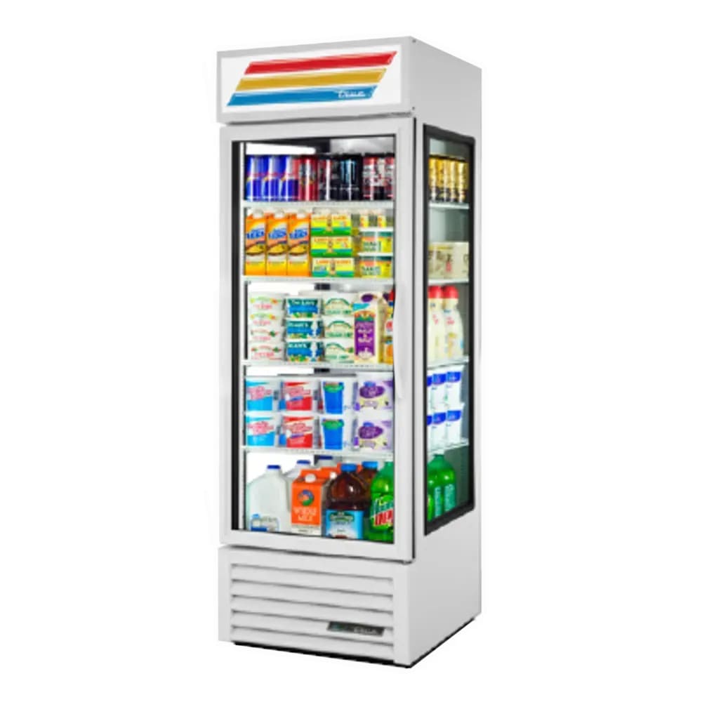 True GEM-23-HC~TSL01 27 1/2" GEM Series One Section Glass Door Merchandiser - (1) Left Hinge Door, White, 115v