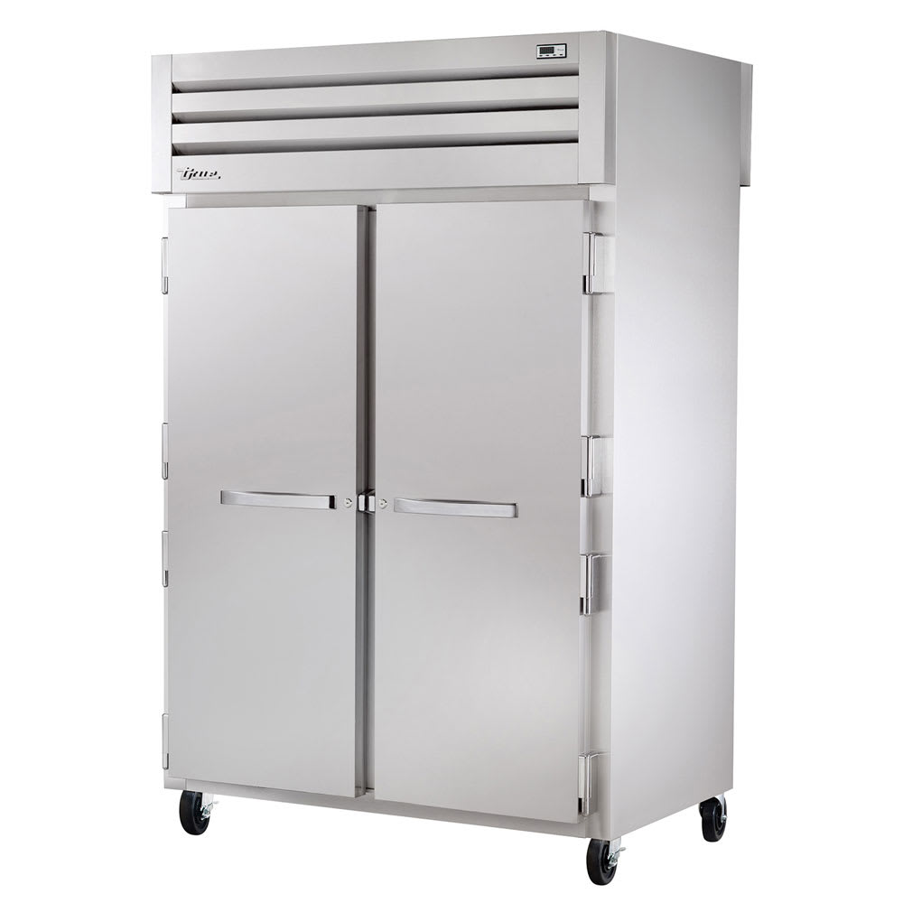 True STA2RPT-2S-2G-HC 52 3/5" Two Section Pass Thru Refrigerator, (2) Glass Doors, (2) Solid Doors, Left/Right,115v